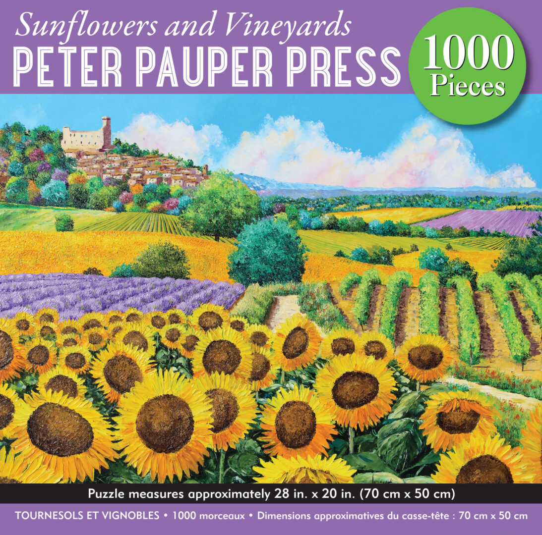 Peter Pauper Press - Sunflowers & Vineyards 1000 Piece Puzzle - Image 2