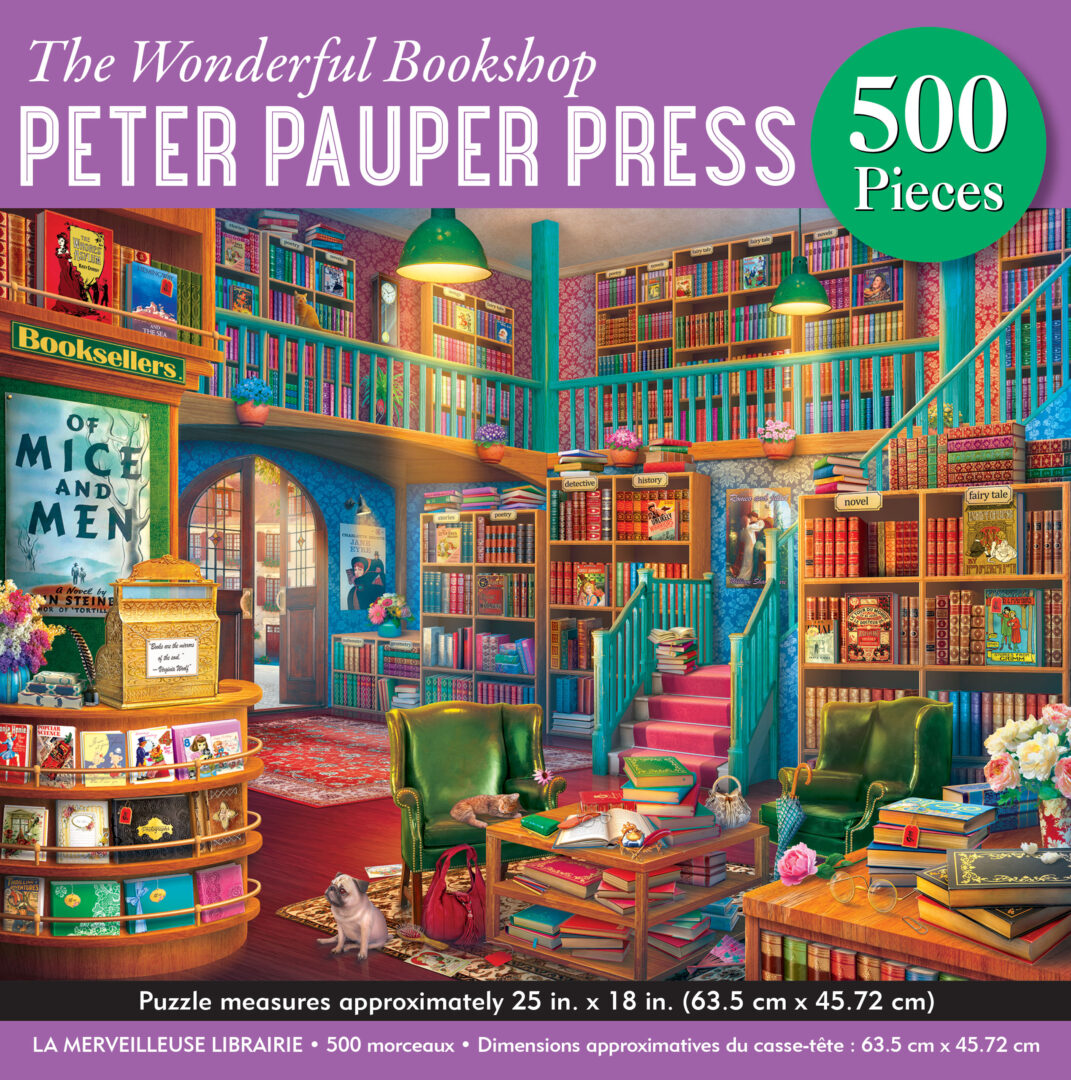 Peter Pauper Press - The Wonderful Bookshop 500 Piece Puzzle - Image 2