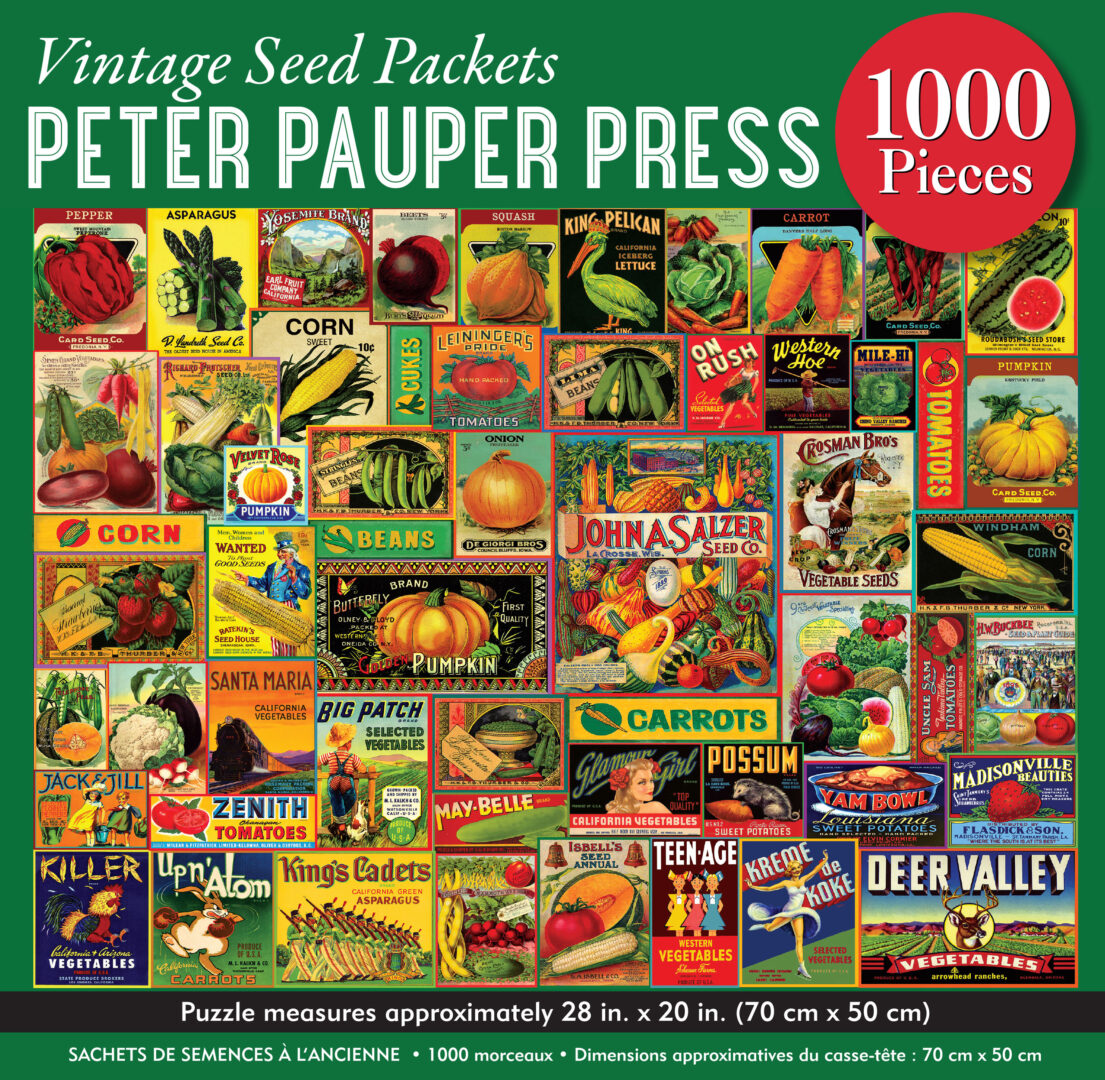Peter Pauper Press - Vintage Seed Packets 1000 Piece Puzzle - Image 2