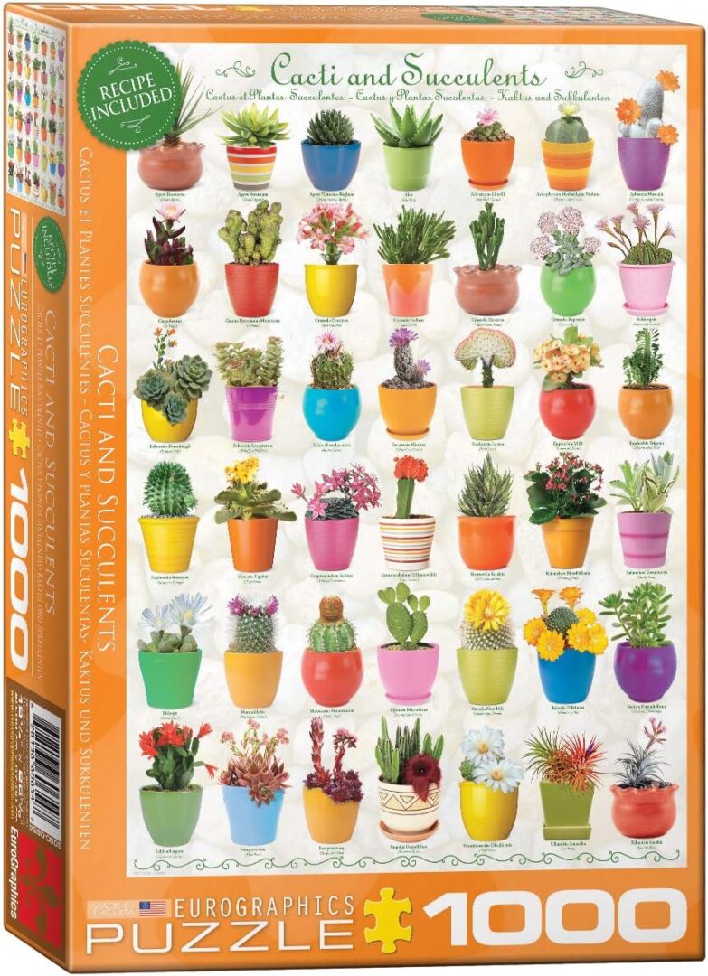 Eurographics - Cacti & Succulents 1000 Piece Puzzle - Image 2