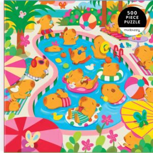 Mudpuppy - Capybara Pool Day 500 Piece Puzzle