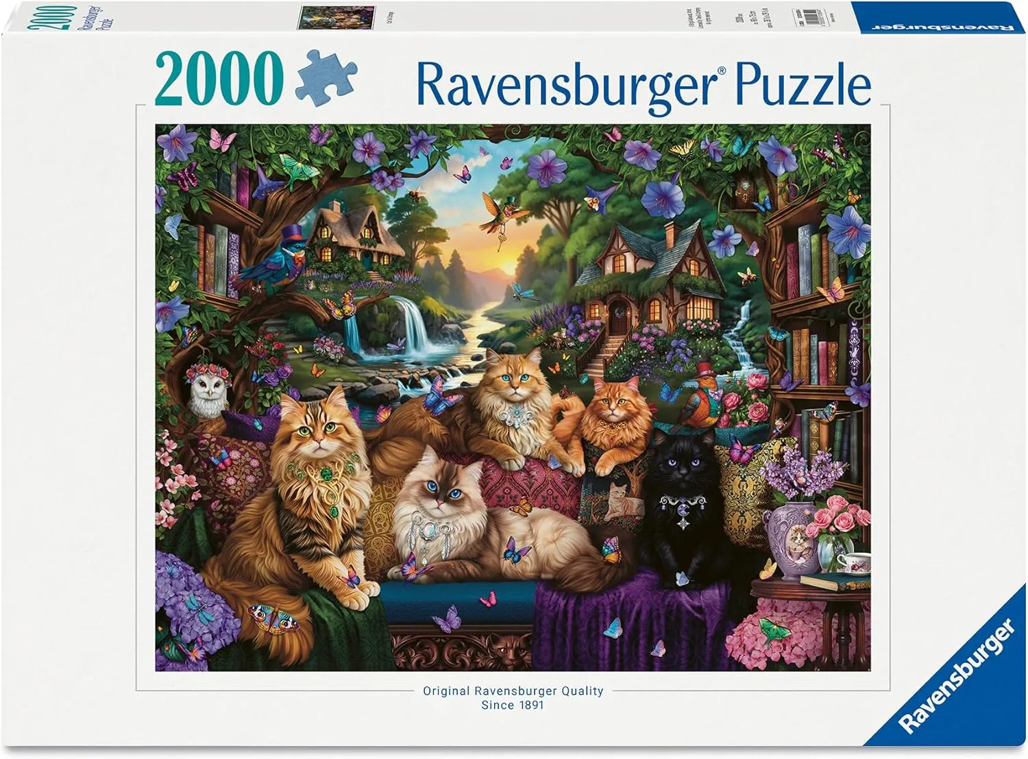 Ravensburger - Cat Tail Cottage 2000 Piece Puzzle - Image 2