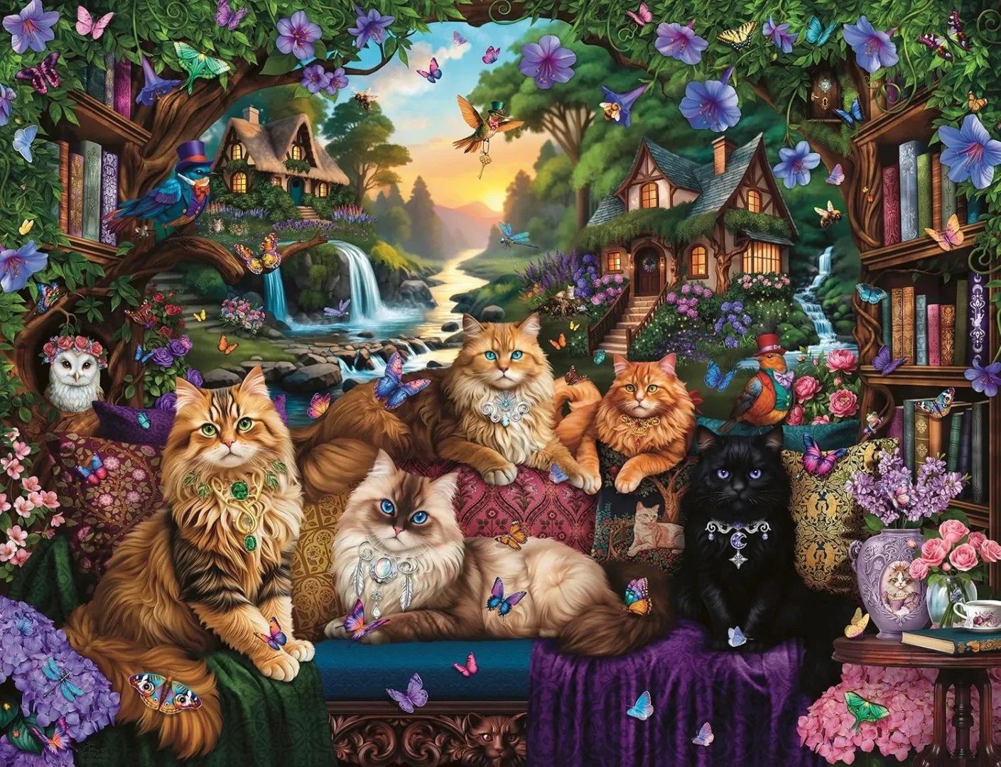 Ravensburger - Cat Tail Cottage 2000 Piece Puzzle