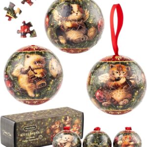 Pintoo - Piece Relax - Kitty Angels Christmas Puzzle Ornament Set 180 Pieces