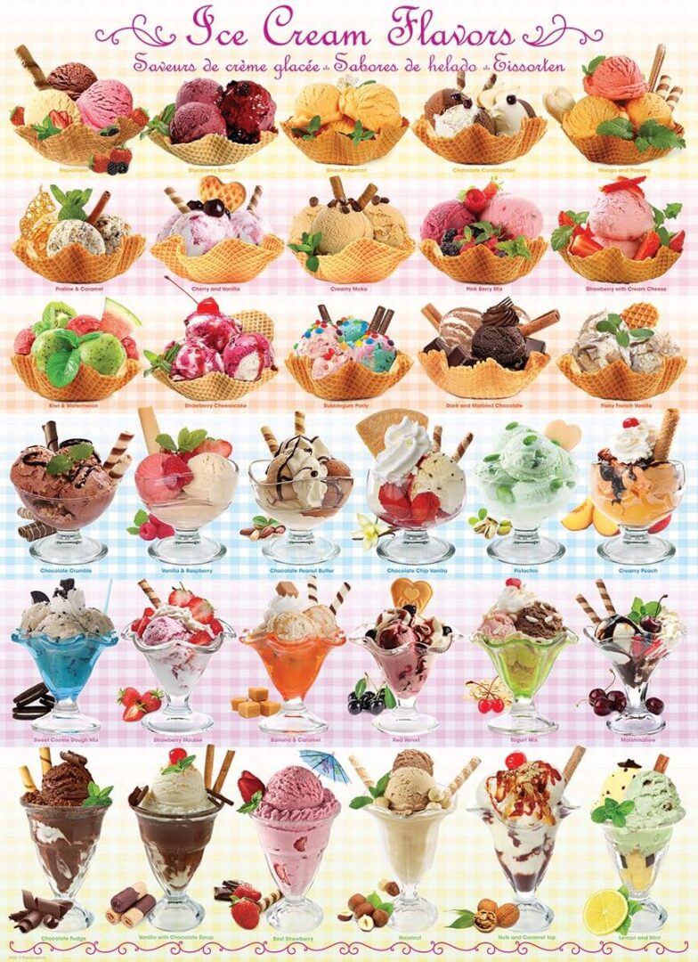 Eurographics - Ice Cream Flavours 1000 Piece Puzzle