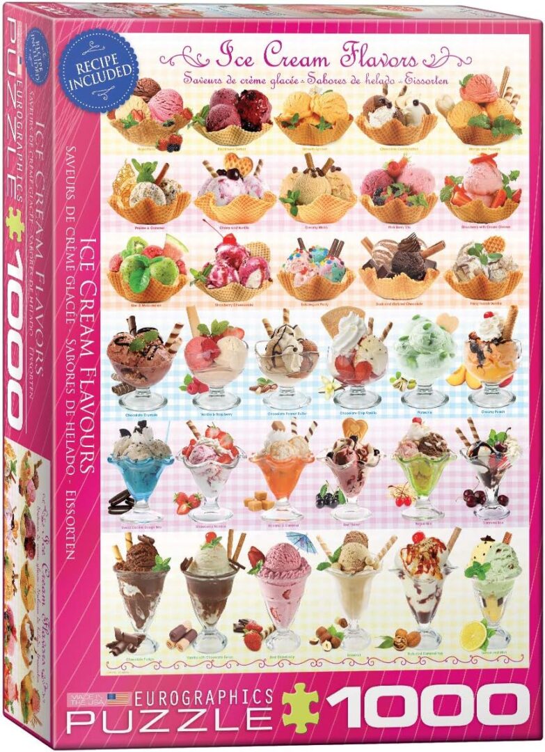 Eurographics - Ice Cream Flavours 1000 Piece Puzzle - Image 2