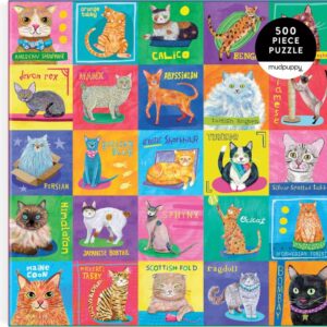 Mudpuppy - Purr-fect Portraits 500 Piece Puzzle
