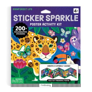 Mudpuppy - Rainforest Life Sticker Sparkle Poster Activity Kit