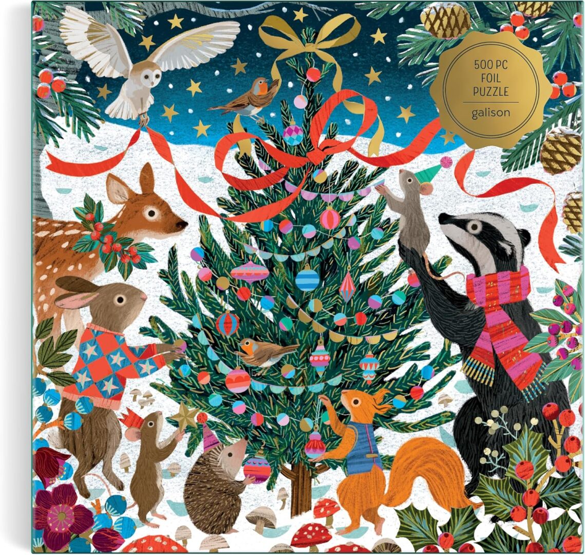 Galison - Woodland Merrymakers FOIL 500 Piece Puzzle