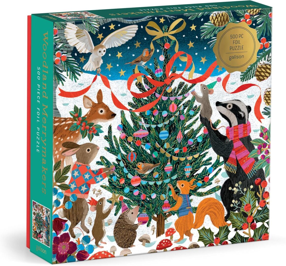 Galison - Woodland Merrymakers FOIL 500 Piece Puzzle - Image 2