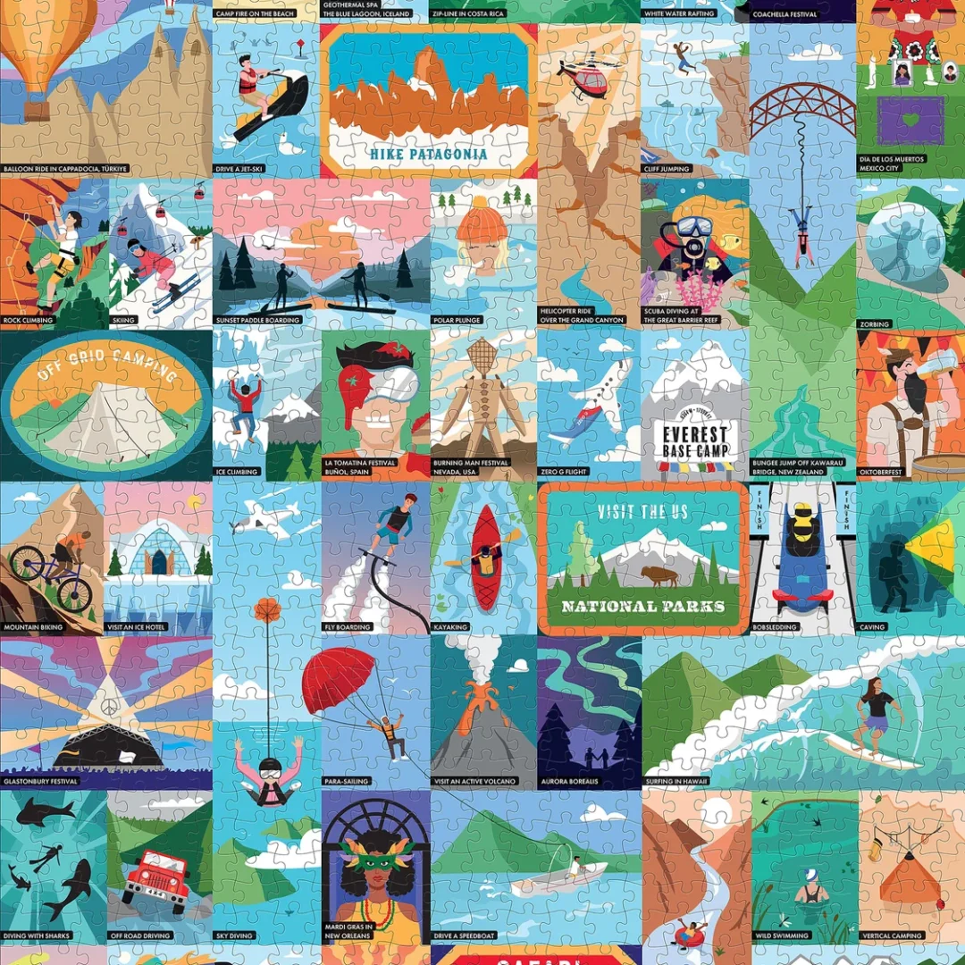 Ridleys - Bucket List - 50 Thrilling Experiences 1000 Piece Puzzle - Image 2