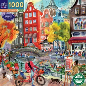 eeBoo - Artists in Amsterdam 1000 Piece Puzzle