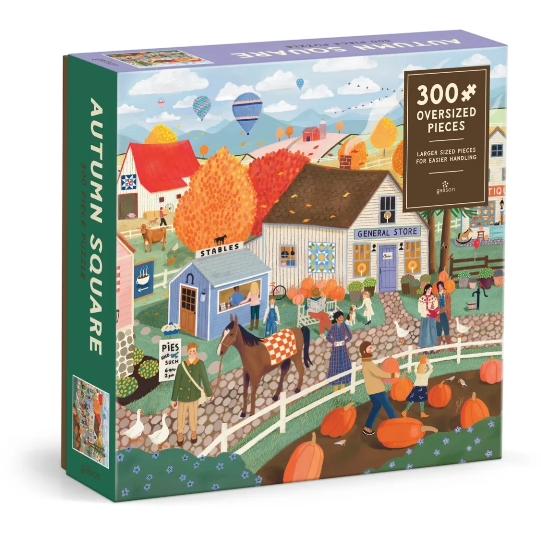 Galison - Autumn Square 300 Oversized Piece Puzzle - Image 2