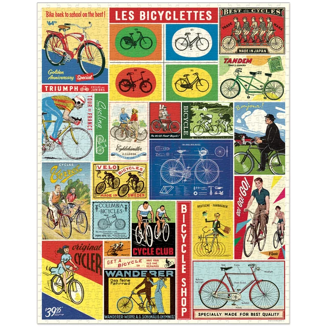 Cavallini & Co - Bicycles Vintage Puzzle 1000 Piece - Image 3