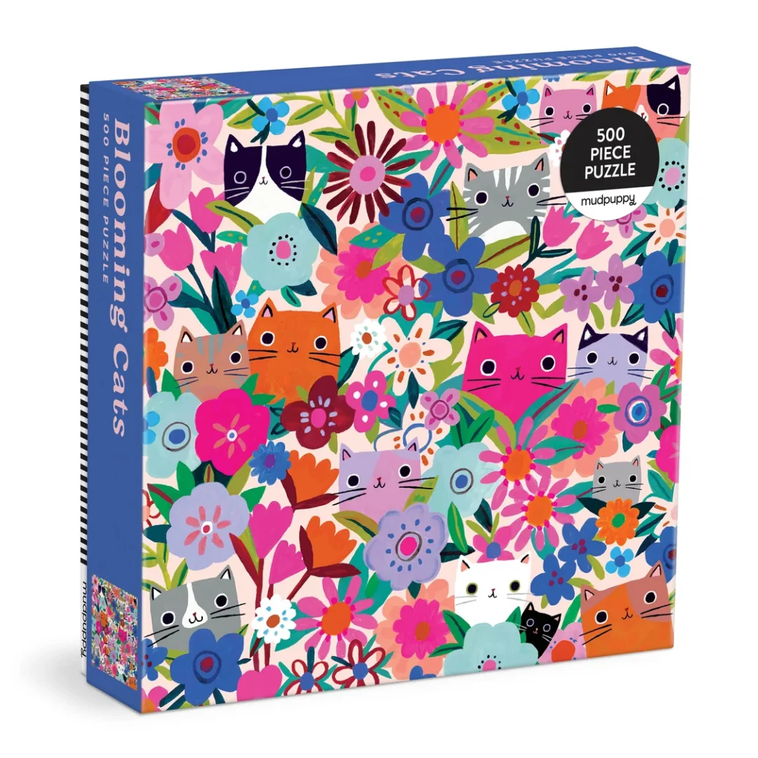 Mudpuppy - Blooming Cats 500 Piece Puzzle - Image 2