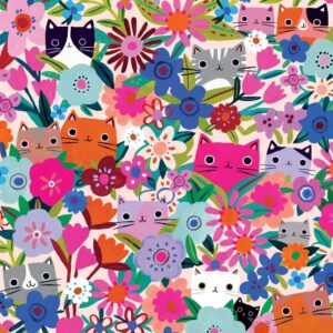 Mudpuppy - Blooming Cats 500 Piece Puzzle
