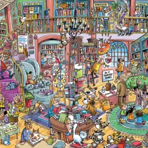 Cobble Hill - Doodle Town - Bookshop Bedlam 1000 Piece Puzzle