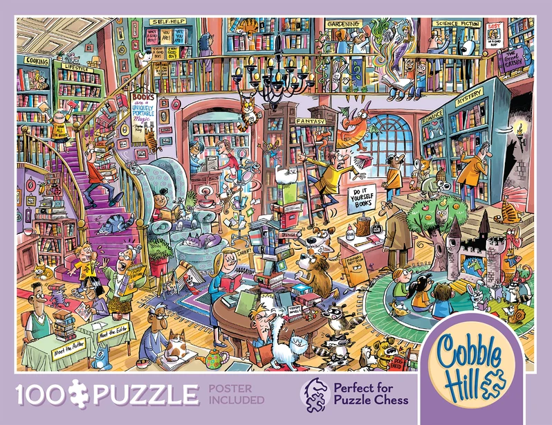 Cobble Hill - Bookshop Bedlam 100 Piece Puzzle