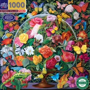 eeBoo - Butterfly Still Life 1000 Piece Puzzle