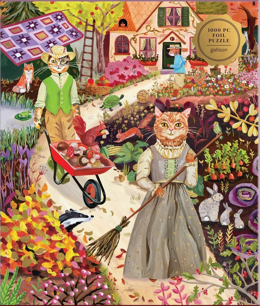 Galison - Cottage Cats Foil 1000 Piece Puzzle
