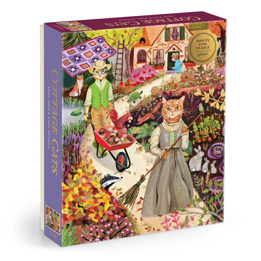 Galison - Cottage Cats Foil 1000 Piece Puzzle - Image 2