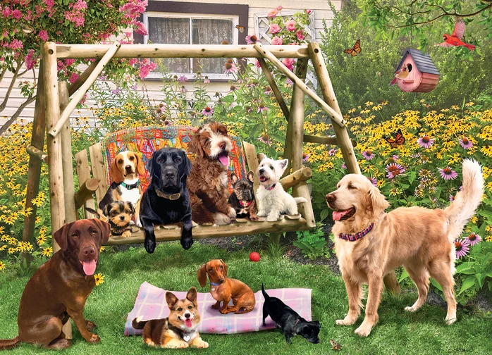 Cobble Hill - Doggie Daycare 500 Larger Piece Puzzle