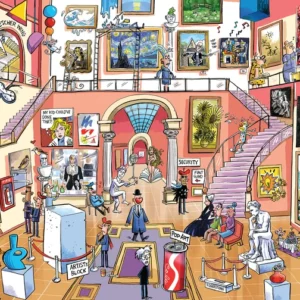 Cobble Hill - Doodle Town - Museum Mischief 1000 Piece Puzzle