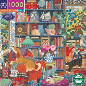 eeBoo - English Cottage Library 1000 Piece Puzzle