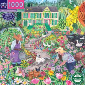 eeBoo - French Flower Garden 1000 Piece Puzzle