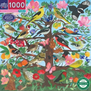 eeBoo - French Medieval Song Birds 1000 Piece Puzzle