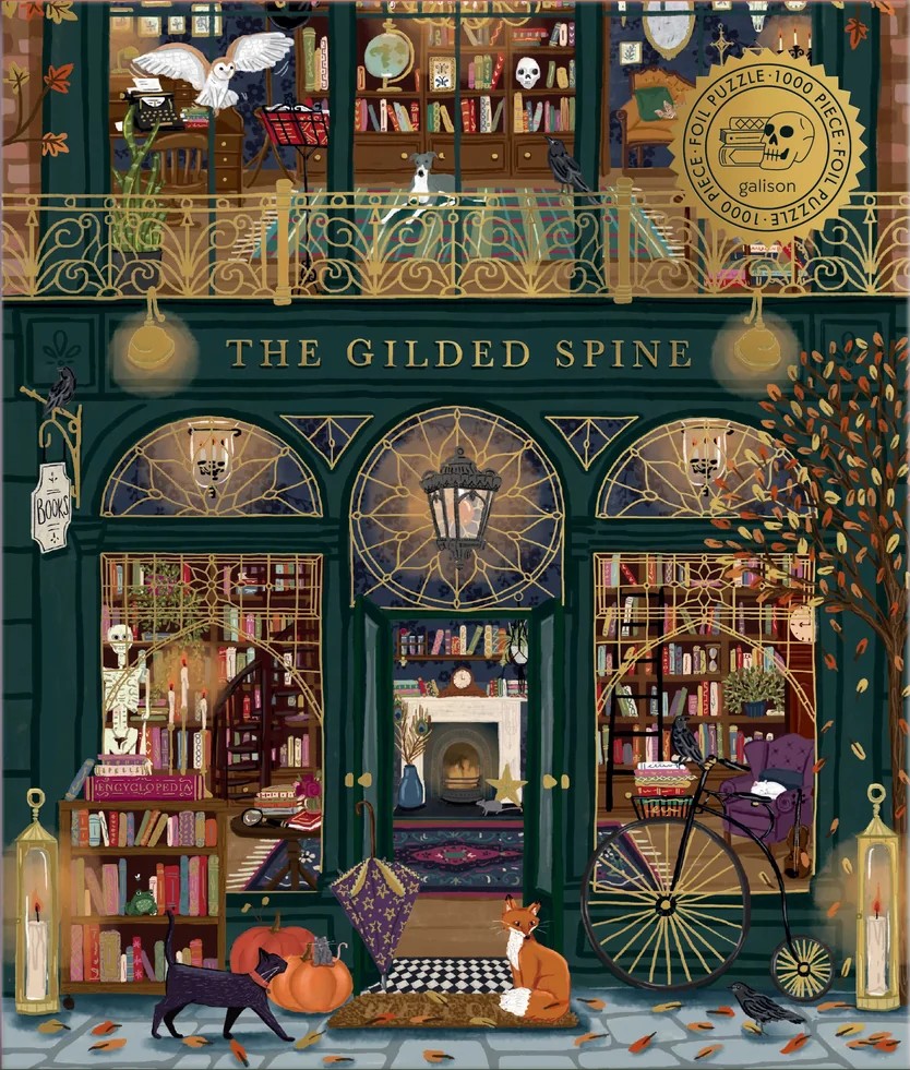 Galison - The Gilded Spine Foil 1000 Piece Puzzle