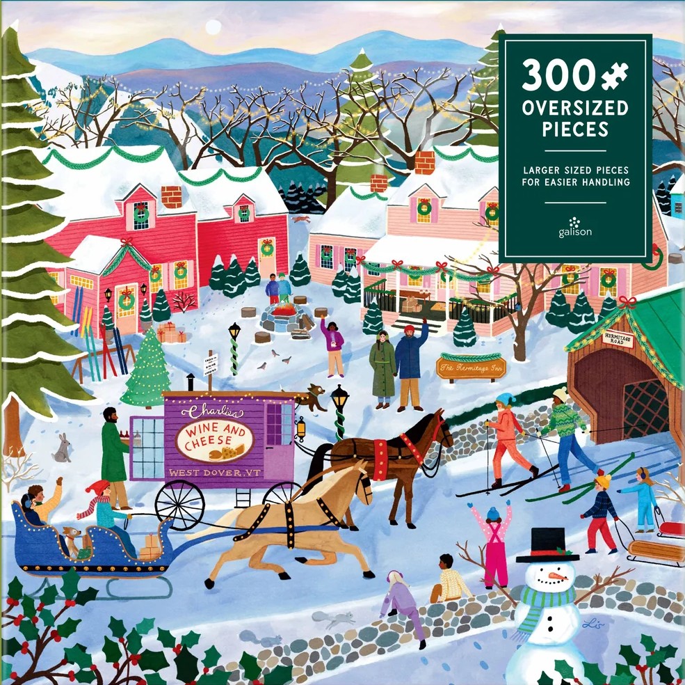 Galison - Little Winter Town 300 Oversized Piece Puzzle