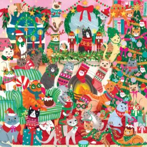 Mudpuppy - Merry Catmas Family 500 Piece Puzzle