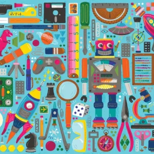 Cobble Hill - Nerdy Junk Drawer 350 Piece Family Puzzle
