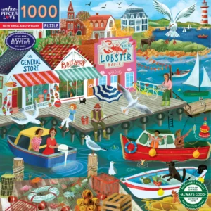 eeBoo - New England Wharf 1000 Piece Puzzle