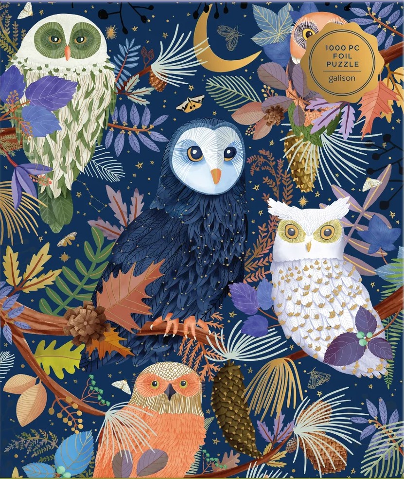 Galison - Owls at Dawn Foil 1000 Piece Puzzle