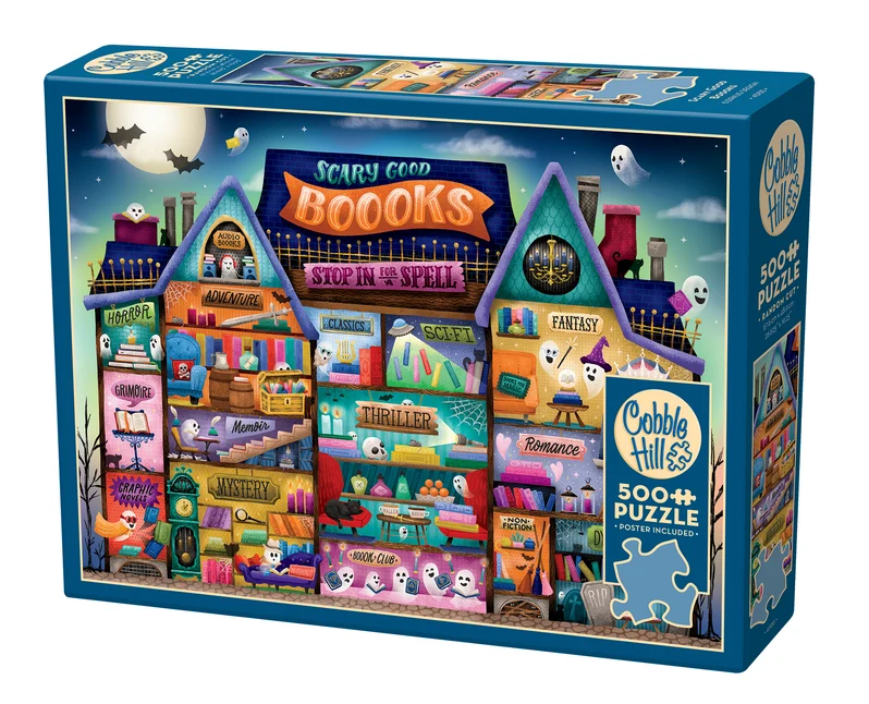 Cobble Hill - Scary Good Boooks 500 Larger Piece Puzzle - Image 2