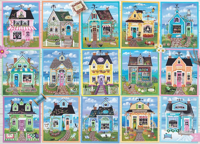 Cobble Hill - Seaside Shops 1000 Piece Puzzle