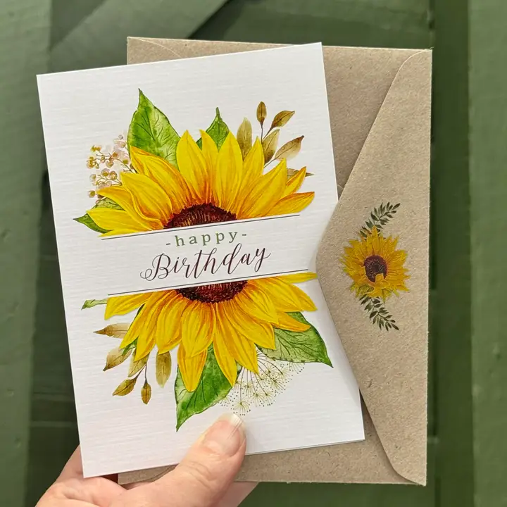 Greeting Card - Sunflower Happy Birthday - Image 2