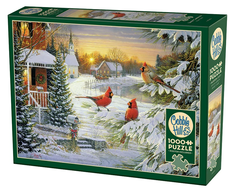 Cobble Hill - Sunset Cardinals 1000 Piece Puzzle - Image 2