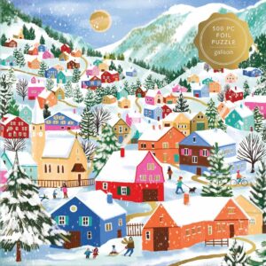 Galison - Swiss Alpine Village FOIL 500 Piece Puzzle