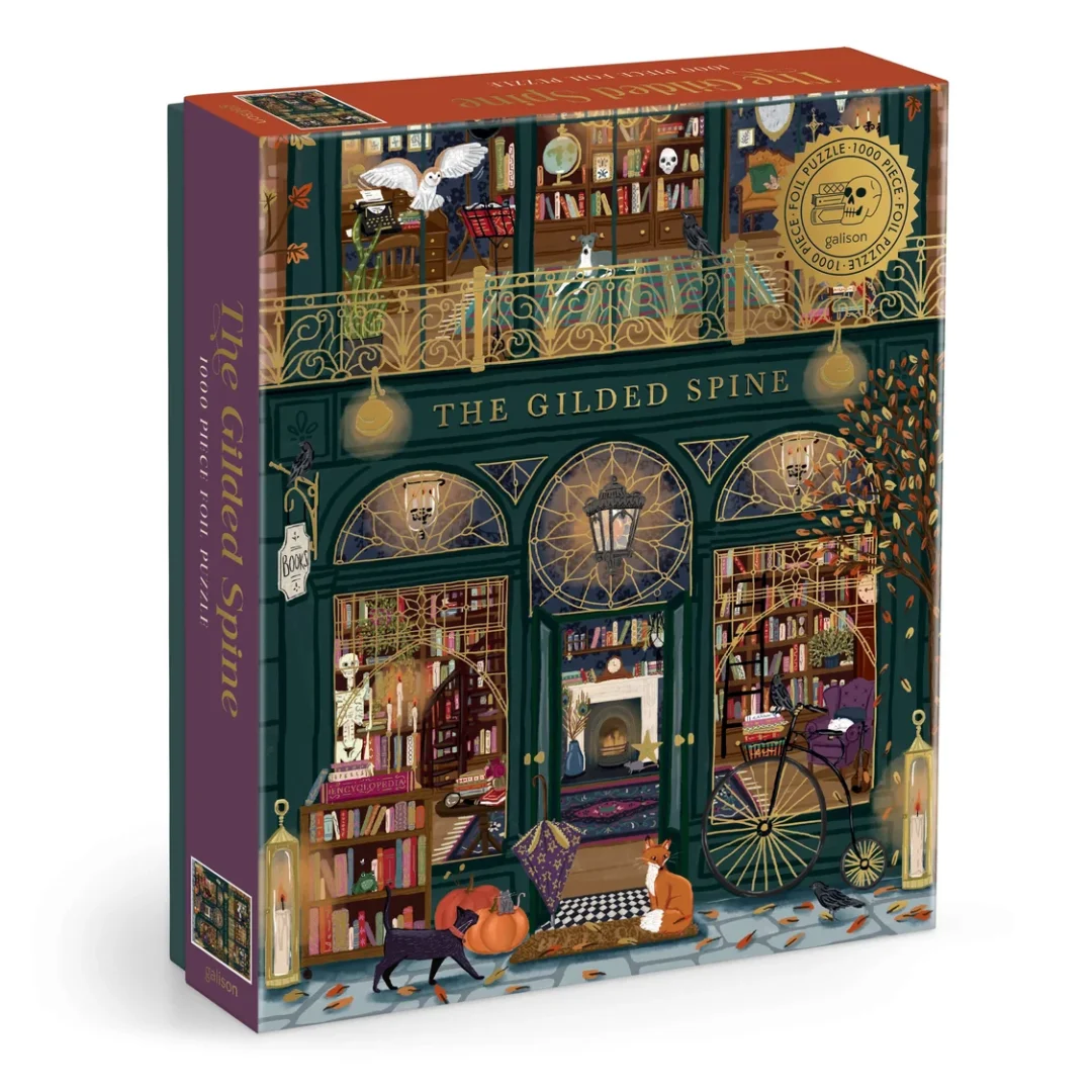 Galison - The Gilded Spine Foil 1000 Piece Puzzle - Image 2