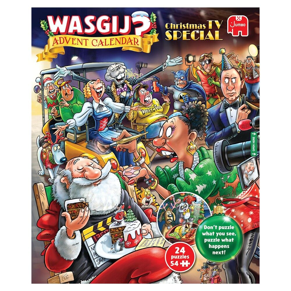 Jumbo - Wasgij, 2026 Christmas Advent Calendar, Christmas TV Special 24 x 54 Piece Puzzles