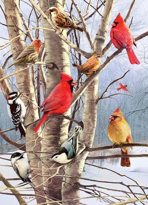 Cobble Hill - Winter Birds 1000 Piece Puzzle