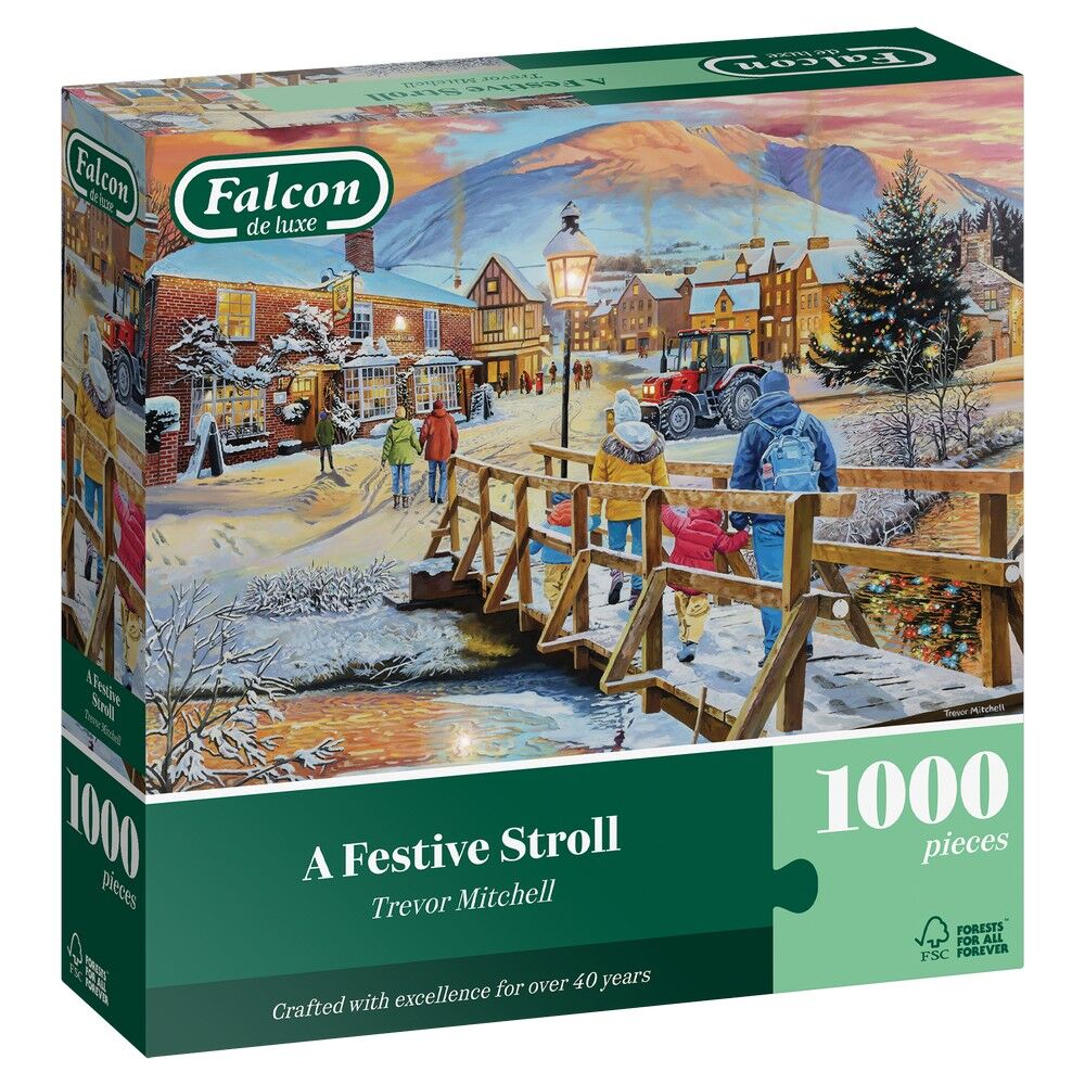 Falcon de luxe - A Festive Stroll 1000 Piece Puzzle - Image 2