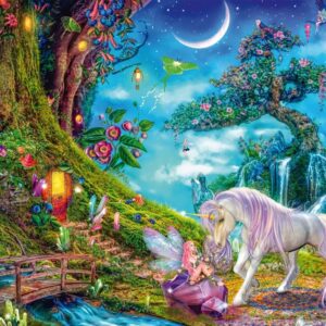 Schmidt - Unicorn and Elf among the Tall Timbers 1000 Piece Puzzle