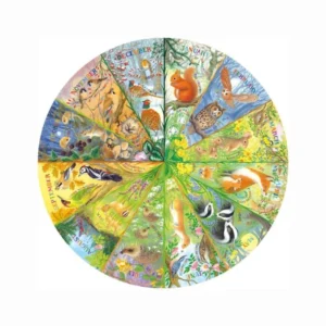 Gibsons - National Trust - A Year in the Forest 500 Piece Circular Puzzle