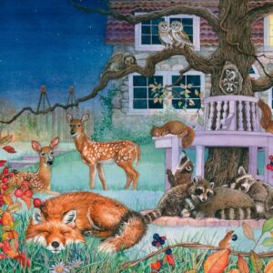 Schmidt - Animal Night Visit 100 Piece Puzzle