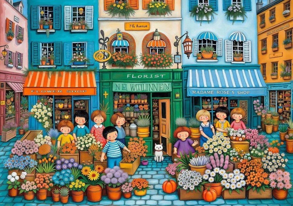 Delfy - Avenue of Blossoms 1000 Piece Puzzle