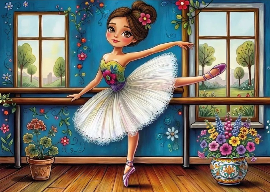 Jacarou - Ballerina by Windows 1000 Piece Puzzle